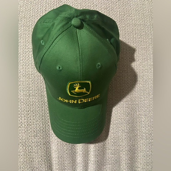 John Deere Baseball Hat Cap Traditional Green w/Yellow Adult One Size Adjustable - Picture 1 of 5